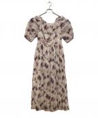 HER LIP TOハーリップトゥ）の古着「Blurring Pleated Long Dress」｜ベージュ