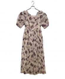 HER LIP TO（ハーリップトゥ）の古着「Blurring Pleated Long Dress」｜ベージュ