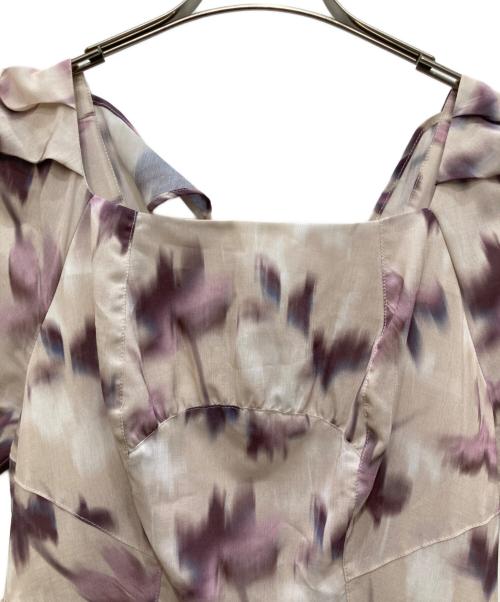 HER LIP TO（ハーリップトゥ）HER LIP TO (ハーリップトゥ) Blurring Pleated Long Dress ベージュ サイズ:Ｍの古着・服飾アイテム