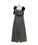 Andequalアンドコール）の古着「ribbon shoulder combinaison」｜グレー