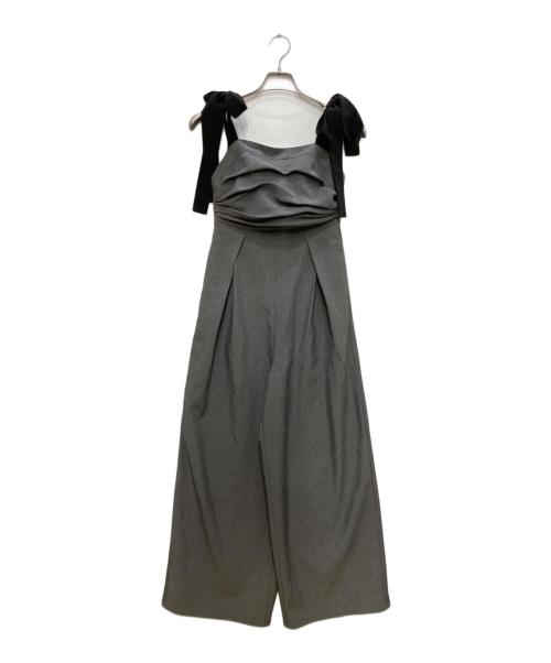 Andequal（アンドコール）Andequal (アンドコール) ribbon shoulder combinaison グレー サイズ:Ｓの古着・服飾アイテム