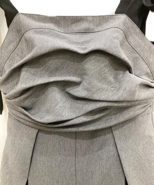 Andequal（アンドコール）Andequal (アンドコール) ribbon shoulder combinaison グレー サイズ:Ｓの古着・服飾アイテム