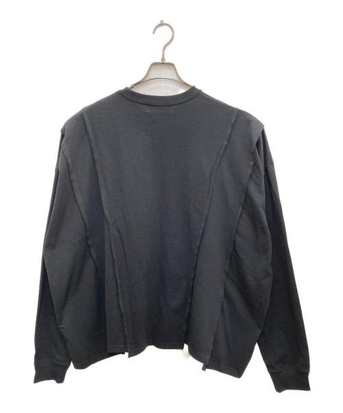 DISCOVERED（ディスカバード）DISCOVERED (ディスカバード) B'2nd (ビーセカンド) 別注DOCKING WIDE L/S TEE ブラック サイズ:3の古着・服飾アイテム