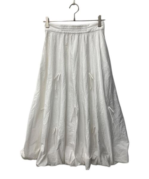 CELFORD（セルフォード）CELFORD (セルフォード) リボンデティールバルーンスカート ホワイト サイズ:38の古着・服飾アイテム