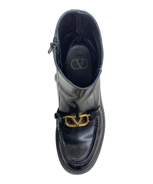 VALENTINO（ヴァレンティノ）VALENTINO (ヴァレンティノ) サイドジップブーツ ブラック サイズ:38 1/2の古着・服飾アイテム