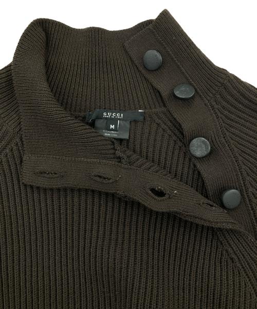 GUCCI（グッチ）GUCCI (グッチ) 厚手ニット ブラウン サイズ:Mの古着・服飾アイテム