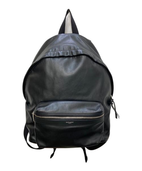 Saint Laurent Paris（サンローランパリ）Saint Laurent Paris (サンローランパリ) CITY レザー切り替えリュック ブラックの古着・服飾アイテム