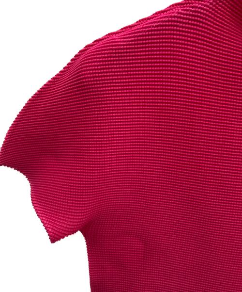 me ISSEY MIYAKE（ミーイッセイ ミヤケ）me ISSEY MIYAKE (ミーイッセイ ミヤケ) プリーツカットソー ピンク サイズ:FREEの古着・服飾アイテム