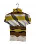 me ISSEY MIYAKE（ミーイッセイ ミヤケ）の古着「幾何学柄プリーツカットソー」｜ホワイト×イエロー