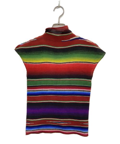 me ISSEY MIYAKE（ミーイッセイ ミヤケ）me ISSEY MIYAKE (ミーイッセイ ミヤケ) プリーツカットソー マルチカラー サイズ:ＦＲＥＥの古着・服飾アイテム