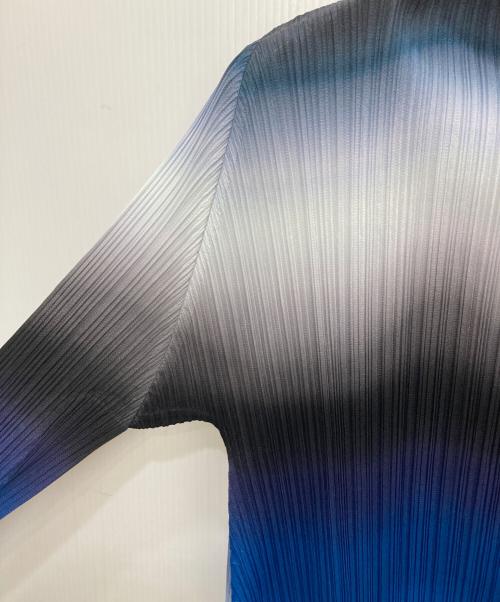 PLEATS PLEASE（プリーツプリーズ）PLEATS PLEASE (プリーツプリーズ) グラデーションプリーツワンピース ブルー サイズ:4の古着・服飾アイテム