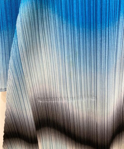 PLEATS PLEASE（プリーツプリーズ）PLEATS PLEASE (プリーツプリーズ) グラデーションプリーツワンピース ブルー サイズ:4の古着・服飾アイテム