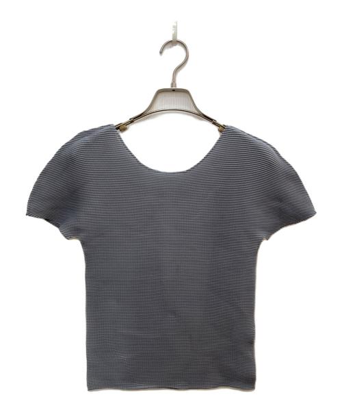 me ISSEY MIYAKE（ミーイッセイ ミヤケ）me ISSEY MIYAKE (ミーイッセイ ミヤケ) プリーツカットソー グレー サイズ:FREEの古着・服飾アイテム