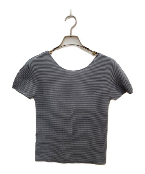 me ISSEY MIYAKE（ミーイッセイ ミヤケ）me ISSEY MIYAKE (ミーイッセイ ミヤケ) プリーツカットソー グレー サイズ:FREEの古着・服飾アイテム