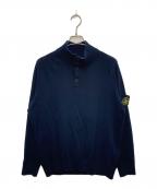 STONE ISLANDストーンアイランド）の古着「ハーフボタンニット」｜ネイビー