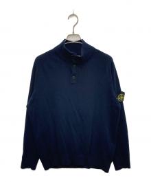 STONE ISLAND（ストーンアイランド）の古着「ハーフボタンニット」｜ネイビー