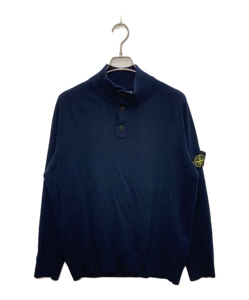 STONE ISLAND（ストーンアイランド）STONE ISLAND (ストーンアイランド) ハーフボタンニット ネイビー サイズ:XLの古着・服飾アイテム