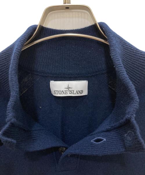 STONE ISLAND（ストーンアイランド）STONE ISLAND (ストーンアイランド) ハーフボタンニット ネイビー サイズ:XLの古着・服飾アイテム