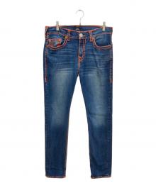 TRUE RELIGION（トゥルー レリジョン）の古着「Rocco Super T Stitch Skinny Jean」｜インディゴ