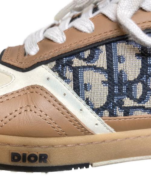 Dior（ディオール）Dior (ディオール) Dior Homme B27 LT CALF OBLIQUE JAC　ハイカットスニーカー ブラウン サイズ:39の古着・服飾アイテム