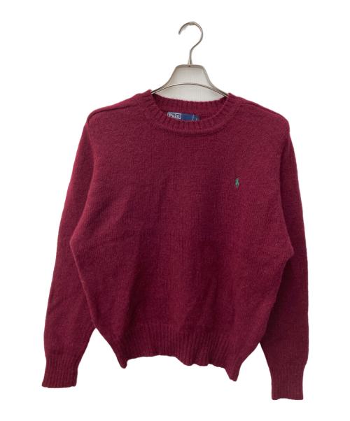 POLO RALPH LAUREN（ポロ・ラルフローレン）POLO RALPH LAUREN (ポロ・ラルフローレン) ウールニット バーガンディー サイズ:Lの古着・服飾アイテム