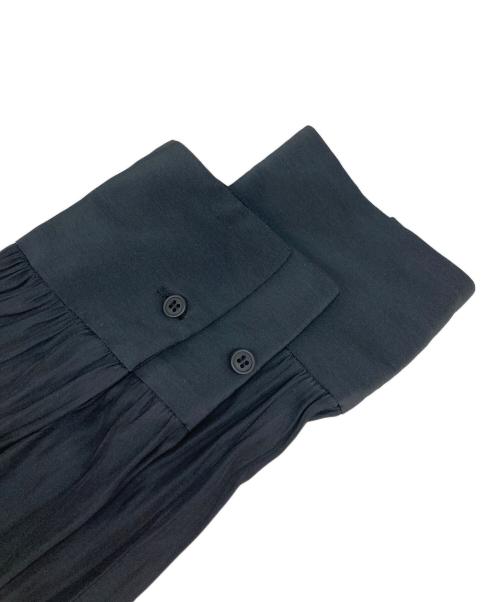 journal standard L'essage（ジャーナルスタンダード レサージュ）journal standard L'essage (ジャーナルスタンダード レサージュ) SIDOGRASストライプ/デシンマキシワンピース ブラック サイズ:FREEの古着・服飾アイテム