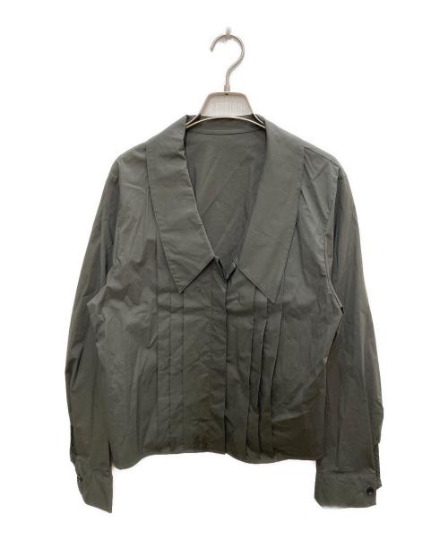 BRILL（ブリル）BRILL (ブリル) ギャザーシャツジャケット ブラウン サイズ:Freeの古着・服飾アイテム