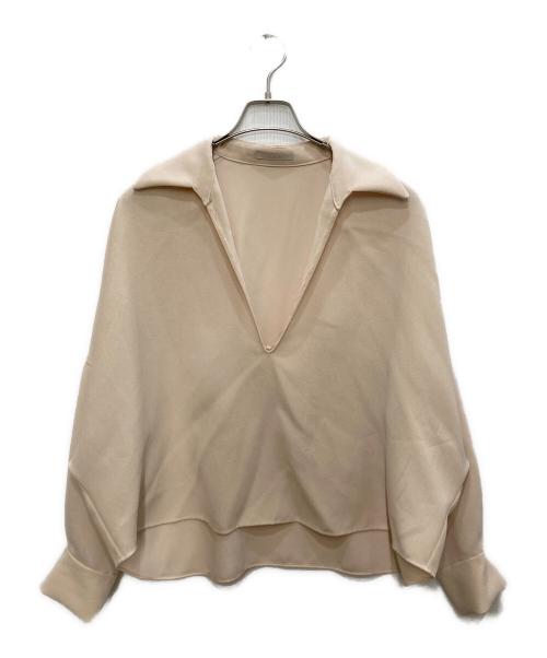 Plage（プラージュ）Plage (プラージュ) GEORGETTE SKIPPER ブラウス ベージュ サイズ:-の古着・服飾アイテム