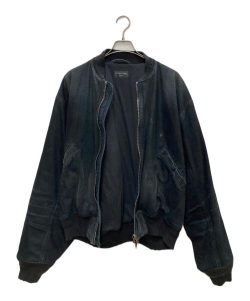 BALENCIAGA（バレンシアガ）BALENCIAGA (バレンシアガ) デニムボンバーブルゾン ブラック サイズ:Sの古着・服飾アイテム