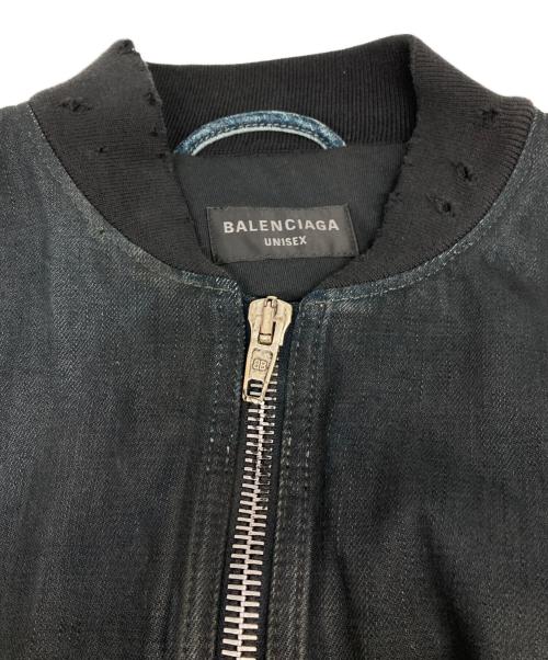 BALENCIAGA（バレンシアガ）BALENCIAGA (バレンシアガ) デニムボンバーブルゾン ブラック サイズ:Sの古着・服飾アイテム