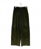 J.W.ANDERSONジェイダブリューアンダーソン）の古着「Single Pleat Corduroy Pants」｜グリーン