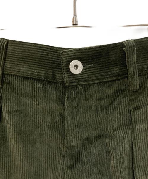 J.W.ANDERSON（ジェイダブリューアンダーソン）J.W.ANDERSON (ジェイダブリューアンダーソン) Single Pleat Corduroy Pants グリーン サイズ:46 未使用品の古着・服飾アイテム