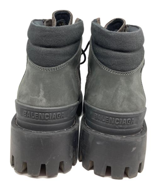 BALENCIAGA（バレンシアガ）BALENCIAGA (バレンシアガ) Combat Strike ローブーツ ブラック×ブラウン サイズ:39の古着・服飾アイテム