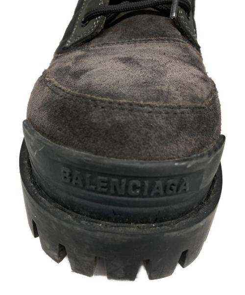 BALENCIAGA（バレンシアガ）BALENCIAGA (バレンシアガ) Combat Strike ローブーツ ブラック×ブラウン サイズ:39の古着・服飾アイテム