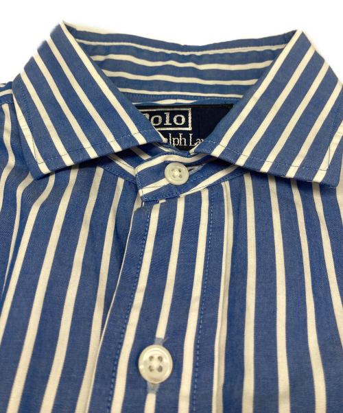 POLO RALPH LAUREN（ポロ・ラルフローレン）POLO RALPH LAUREN (ポロ・ラルフローレン) ストライプシャツ ブルー サイズ:SIZE 37-80の古着・服飾アイテム