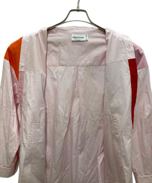 nagonstans（ナゴンスタンス）nagonstans (ナゴンスタンス) パッチワークシャツ ピンク サイズ:Mの古着・服飾アイテム