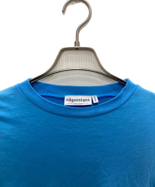 nagonstans（ナゴンスタンス）nagonstans (ナゴンスタンス) ソフト天竺アシンメカーブロングスリーブTシャツ ブルー サイズ:Mの古着・服飾アイテム