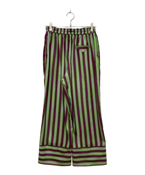 OMMO（オーエムエムオー）OMMO (オーエムエムオー) MULTI STRIPE PT グリーン サイズ:36の古着・服飾アイテム