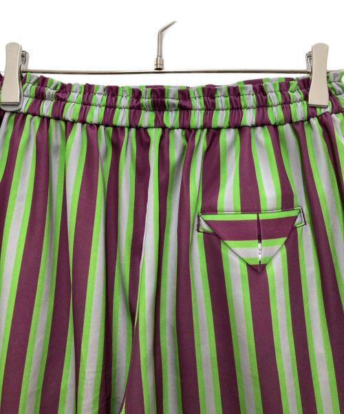 OMMO（オーエムエムオー）OMMO (オーエムエムオー) MULTI STRIPE PT グリーン サイズ:36の古着・服飾アイテム