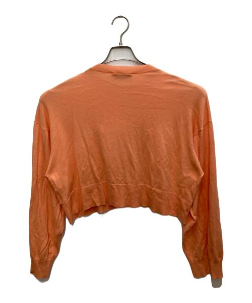ENFOLD（エンフォルド）ENFOLD (エンフォルド) LAYERED-LIKE-HEM CARDIGAN オレンジ サイズ:38の古着・服飾アイテム