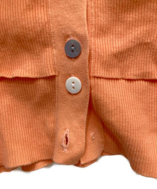 ENFOLD（エンフォルド）ENFOLD (エンフォルド) LAYERED-LIKE-HEM CARDIGAN オレンジ サイズ:38の古着・服飾アイテム