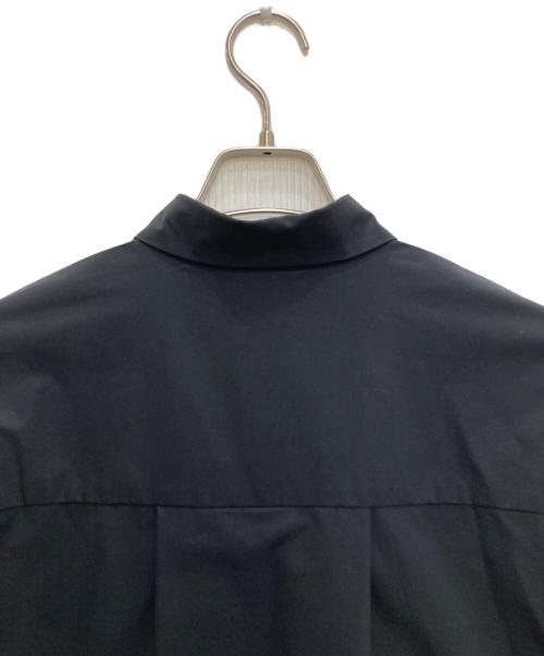 nagonstans（ナゴンスタンス）nagonstans (ナゴンスタンス) Tuck Drape Shirt Dress ブラック サイズ:Ｍの古着・服飾アイテム