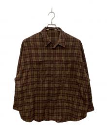 YOOU（ユー）の古着「Check over shirt」｜ブラウン