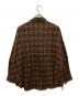 YOOU (ユー) Check over shirt ブラウン サイズ:Free 未使用品：7000円