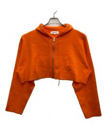 ENFOLD（エンフォルド）の古着「KNIT HOODIE」｜オレンジ