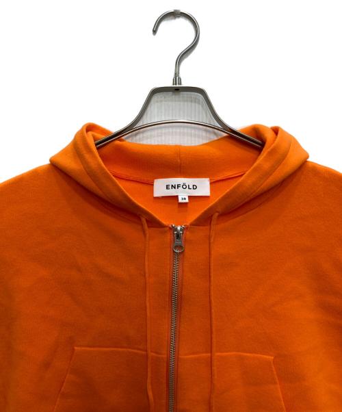 ENFOLD（エンフォルド）ENFOLD (エンフォルド) KNIT HOODIE オレンジ サイズ:38の古着・服飾アイテム