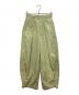 MAISON SPECIAL（メゾンスペシャル）の古着「Tuck Cocoon Color Pants」｜黄緑