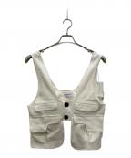 nagonstansナゴンスタンス）の古着「ソフトウォームクロス Pocket vest」｜アイボリー