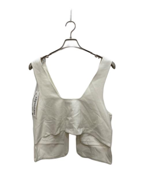 nagonstans（ナゴンスタンス）nagonstans (ナゴンスタンス) ソフトウォームクロス Pocket vest アイボリー サイズ:Ｍの古着・服飾アイテム