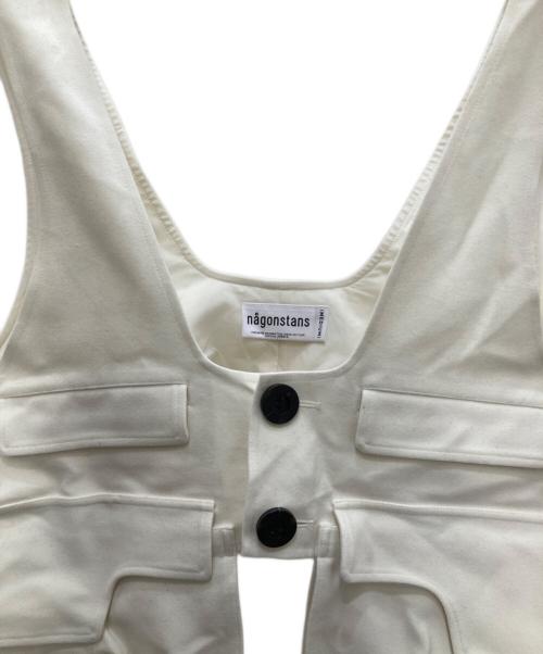 nagonstans（ナゴンスタンス）nagonstans (ナゴンスタンス) ソフトウォームクロス Pocket vest アイボリー サイズ:Ｍの古着・服飾アイテム